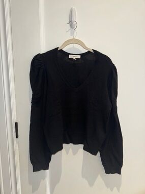 Frame Denim Women's Black V-Neck Sweater